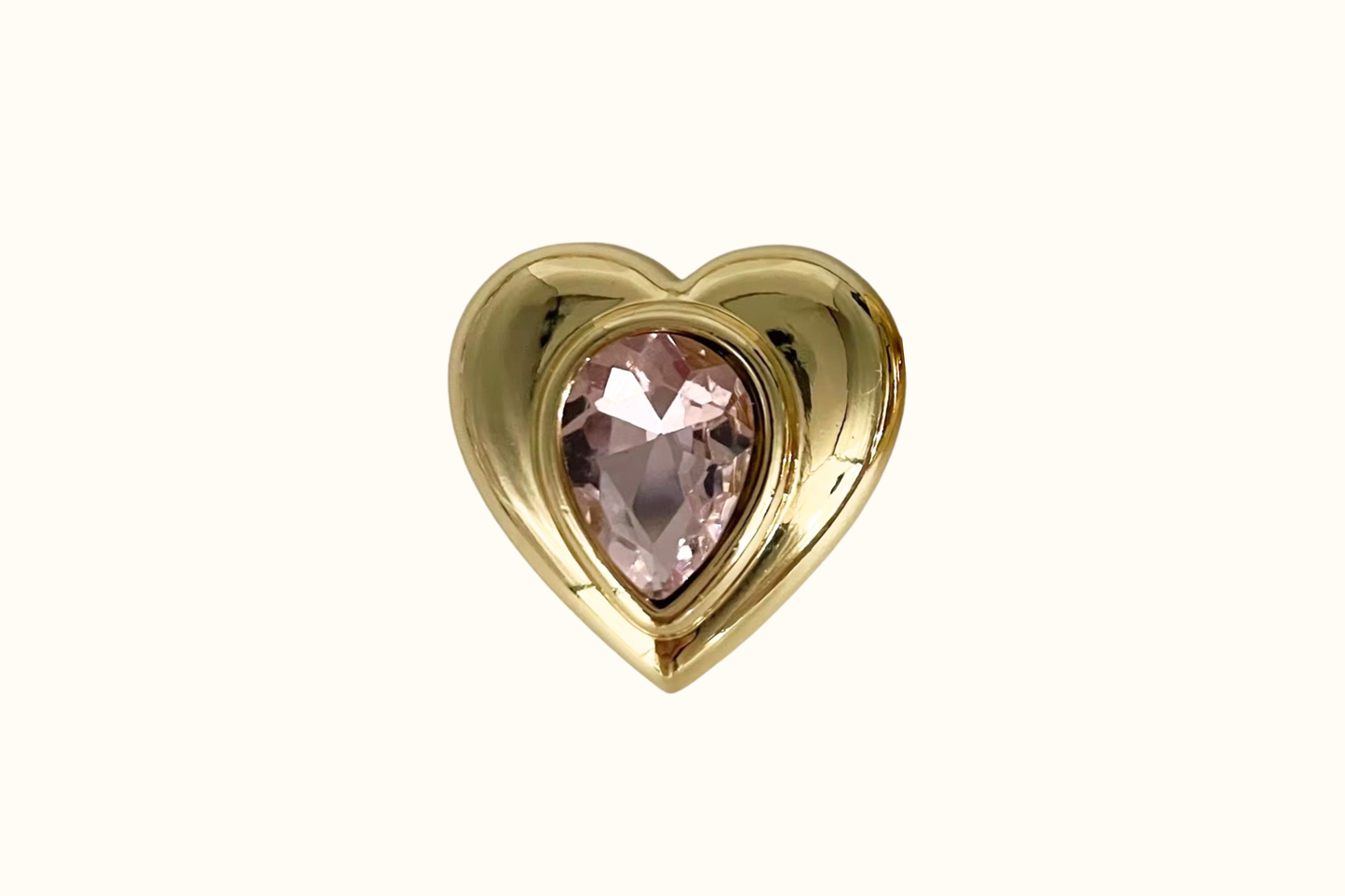 Bijoux de bouton – Coeur Rose Pâle
