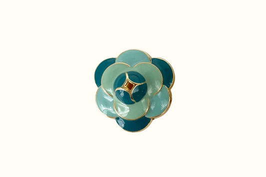 Bijoux de bouton – Flora Azur